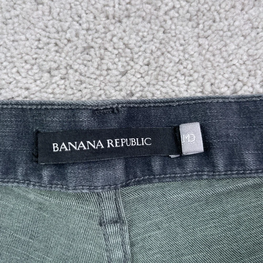 Banana Republic Jeans Mens 36x32 Gray‎ Black Slim Rapid Movement Denim Stretch